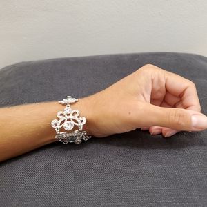 RhinestoneSilver Bracelet, Wedding Accessories